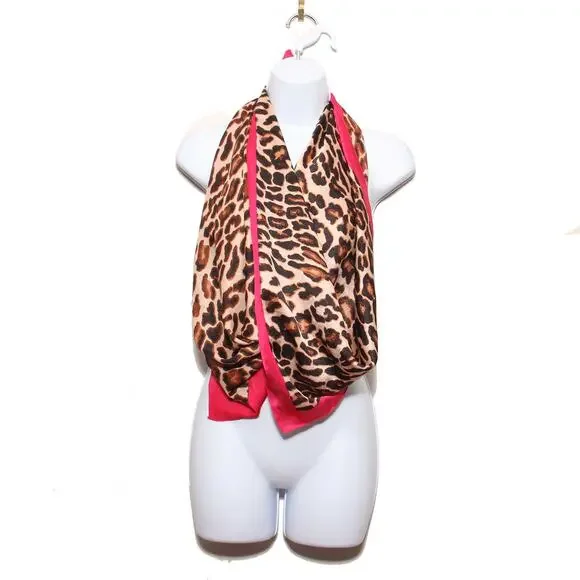 Vintage Accessorize Leopard Print Square Scarf 36