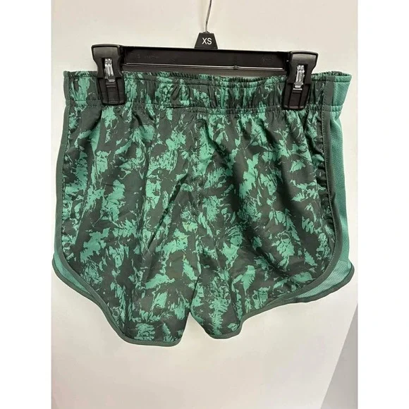 Nike Womens Green Printed Tempo Dri Fit Brief Lined Running Shorts Size XS NWT