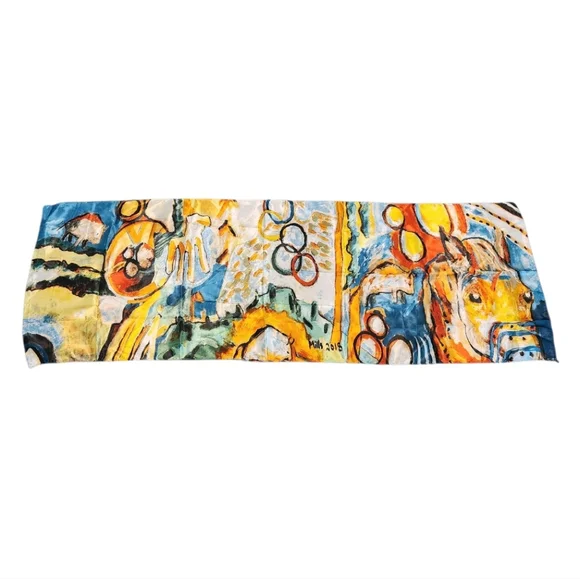 Billy Mills 2018 Olympic‎ Tribute Scarf in Native American Motif