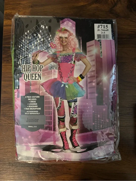 Hip Hop Queen Kids Costume - Pink Multi (Junior)