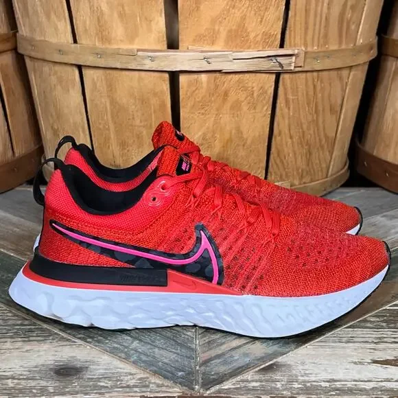 Nike React Infinity Run Flyknit 2 Chile Red DM8073-600 Running Shoes Womens 6.5
