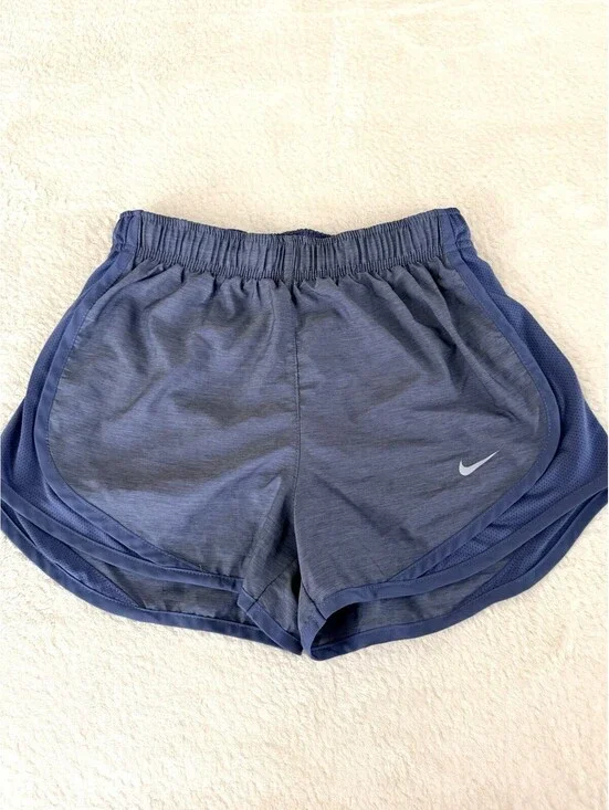 Nike Dri-FIT Women’s Blue Running Athletic Shorts XS Lined Drawstring
