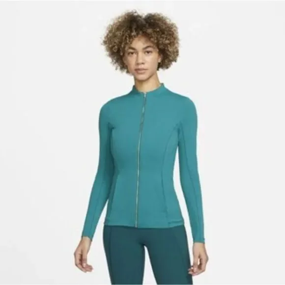 Nike Yoga Luxe Dri Fit Full Zip Women’s Teal Jacket Size 1X