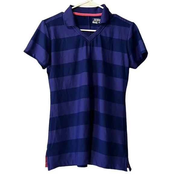 Nike Golf Tour Performance Dri-Fit‎ Women's Purple Short Sleeve Top M Athleisure