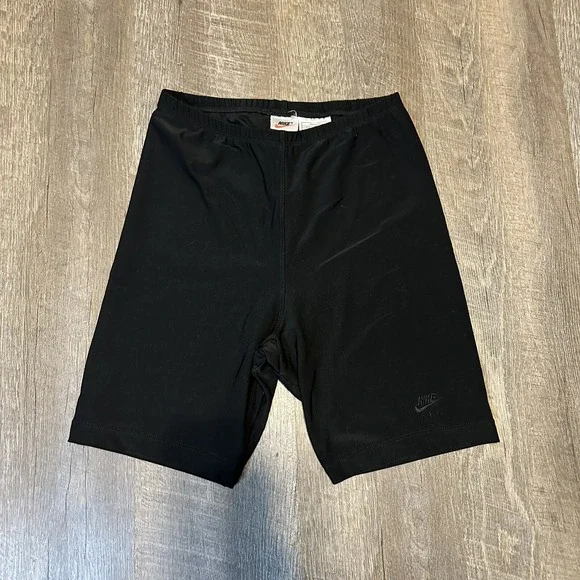 Vintage 90s Nike F.I.T Black Compression Biker Shorts Size 14 High‎ Waist