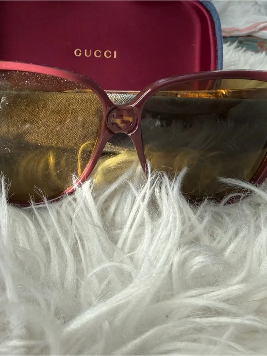 Gucci Women's Wine Sunglasses with Oversized Lenses