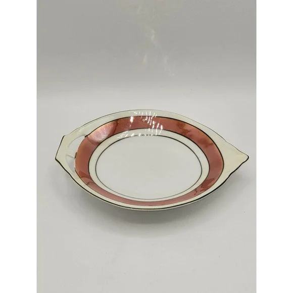 Bavaria Germany US Zone‎ Porcelain Bonbon Relish Dish Copper Luster 7.25