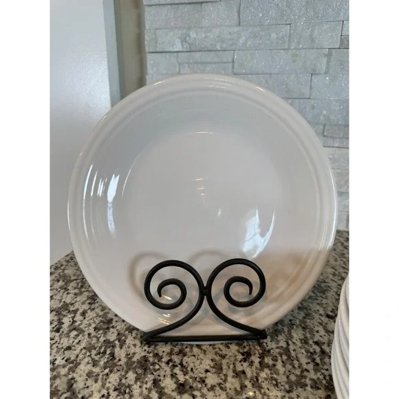 Fiesta White Dinner Plates Set Of 8 Homer Laughlin 10.5
