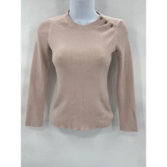 TORY BURCH‎ Women's Pink Long Sleeve Top Size XSmall