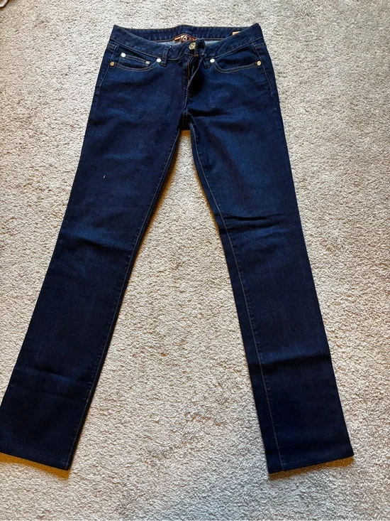 Tory Burch Women's Dark Wash denim Blue Straight-Leg Jeans size 28