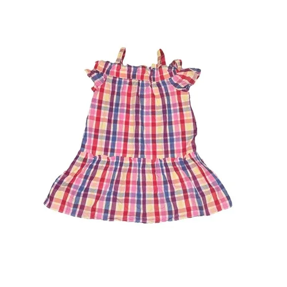 There Abouts Girls Dress Plaid Pattern Pink Blue White Size Medium‎ (10/12) New