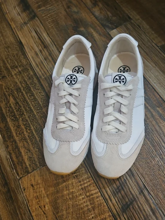 Tory Burch Hank Women'spSuede Low Top Sneakers Suede Size 7.5