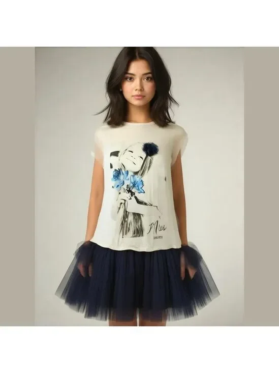 EUC Blukids dress Size 6-7 years
