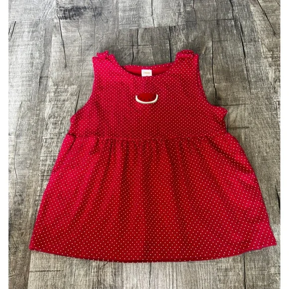Gymboree Girls Red Polka Dot Watermelon Dress‎ Sleeveless Size 12