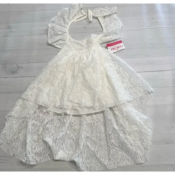 Cupcake Couture girls‎ white lace dress size 90/3 NEW