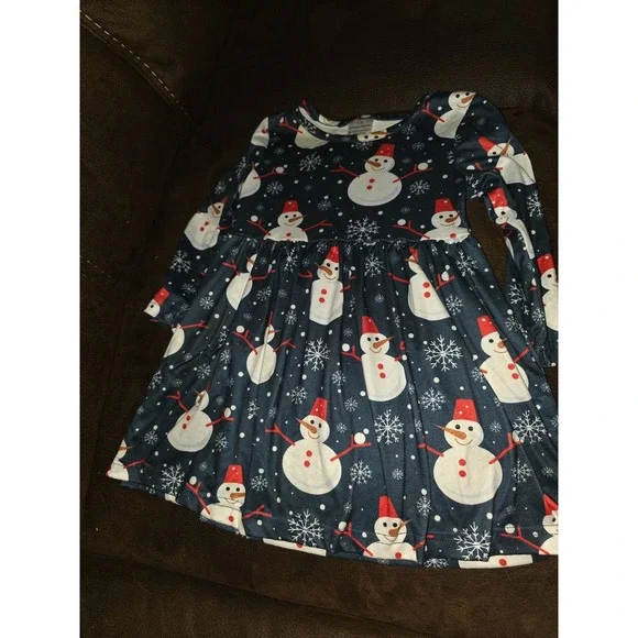 Boutique winter snowman with fez dress size 1‎ 2 years 12 18 24 months