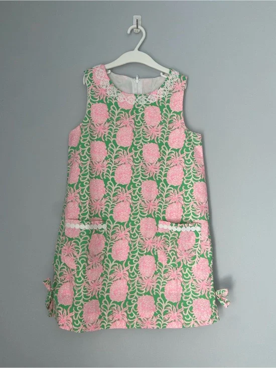 Girls sz 8 Lilly Pulitzer pineapple dress cotton shift