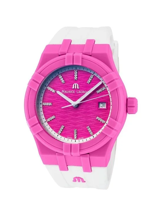 NWT Maurice Lacroix Aikon Tide Quartz Pink Dial Men's Watch