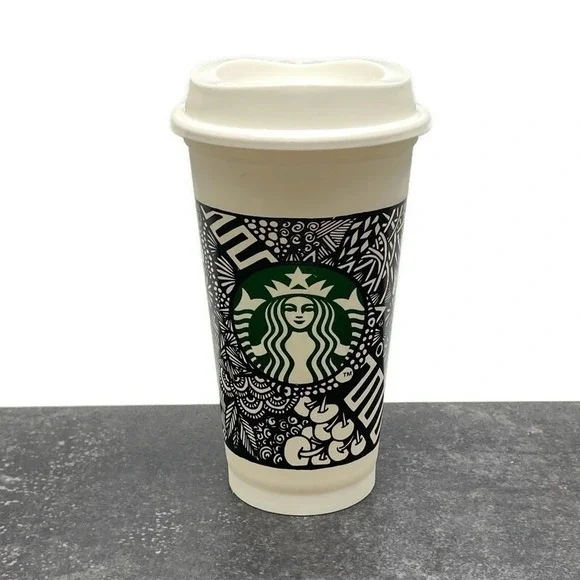 Starbucks Reusable 16 oz Travel Cup Contest 2014 Artist Brita Zenspire Design
