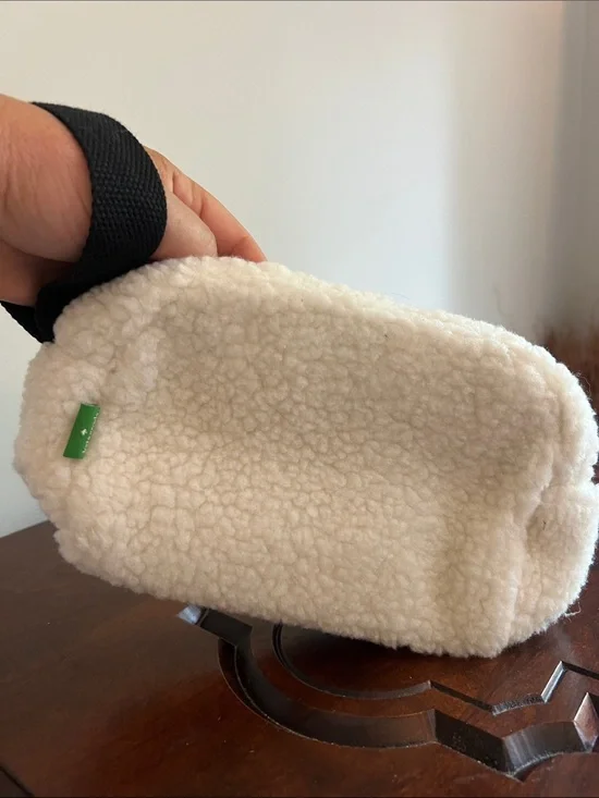 kate spade Cream Sherpa Wristlet Clutch