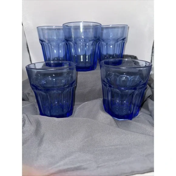 IKEA Pokal Colbolt  Blue 9 Paneled Tumblers 4