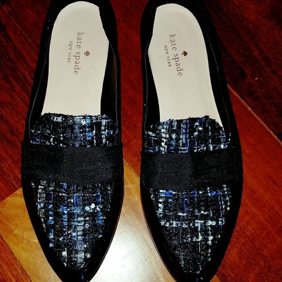 Kate Spade black and blue‎  Oxfords women's size 8