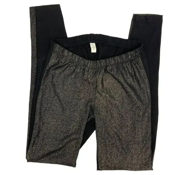 Kate Spade Metallic Gold Black Ankle Length Leggings Size Small / Medium