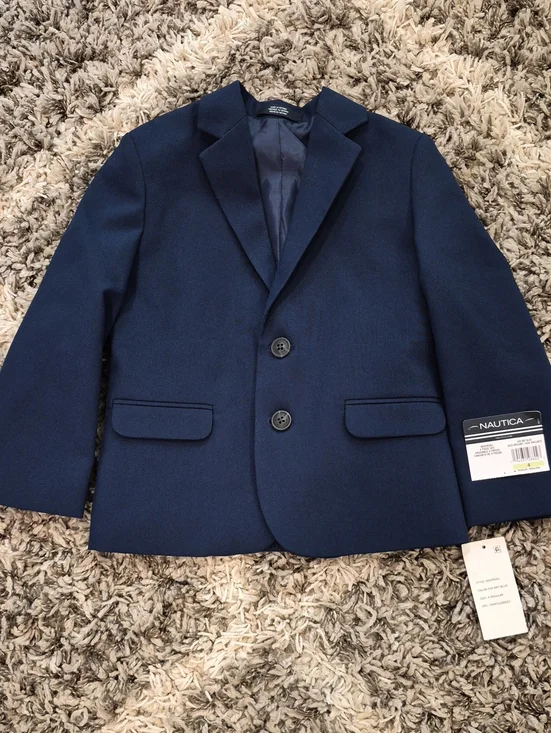 Nautica Boys Navy Blue Two-Button Blazer
