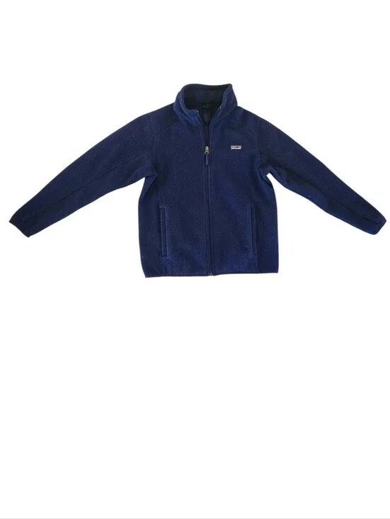 Patagonia Navy Better Sweater Fleece Jacket Boy's Size Large (12)