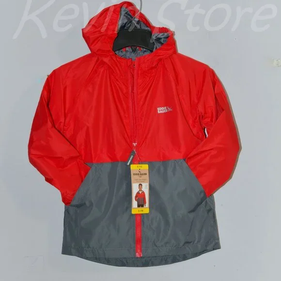 RED- Eddie Bauer Youth 3-in-1 Jacket : Inner Fleece‎ Liner Water Resistant