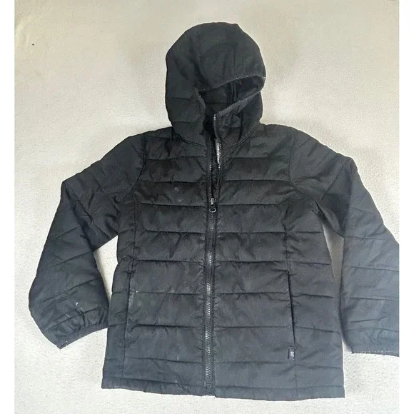 Gap Puffer Jacket Kids Small Black ColdControl 495720-01