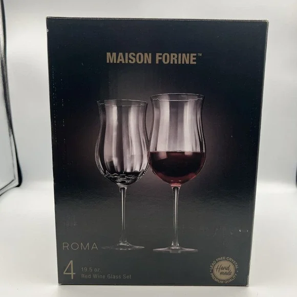 Maison Forine Roma Red Wine Glass Set 4 19.5 oz‎