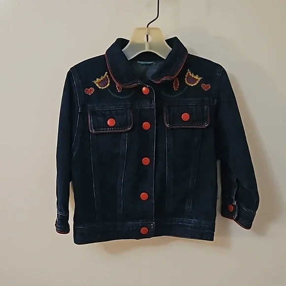 Vintage SPROCKETS Floral Embroidered Denim Snap Jean Jacket