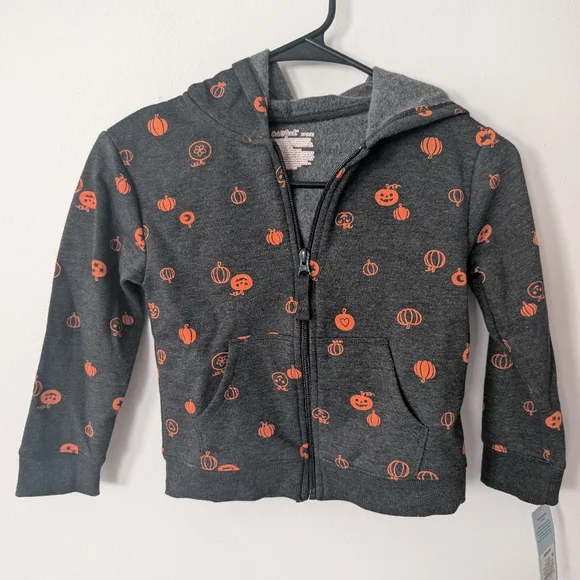 Cat & Jack Girls‎ Halloween Pumpkin Fleece Jacket Size XS NWT