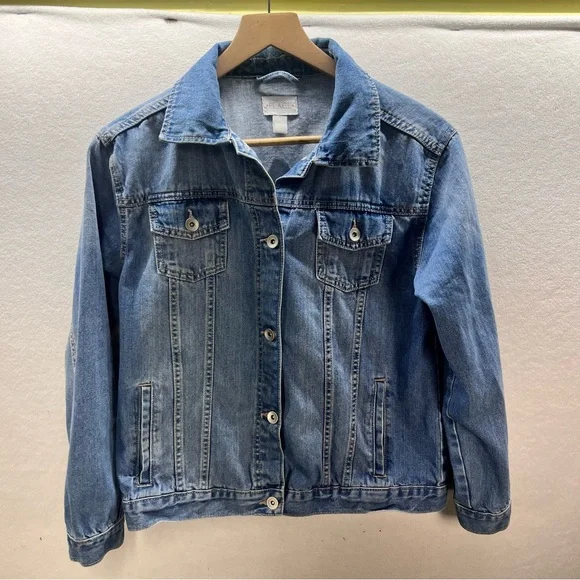 Children’s‎ Place Denim Jean Jacket Girls Youth XL (14) Blue Cute Coat 2926