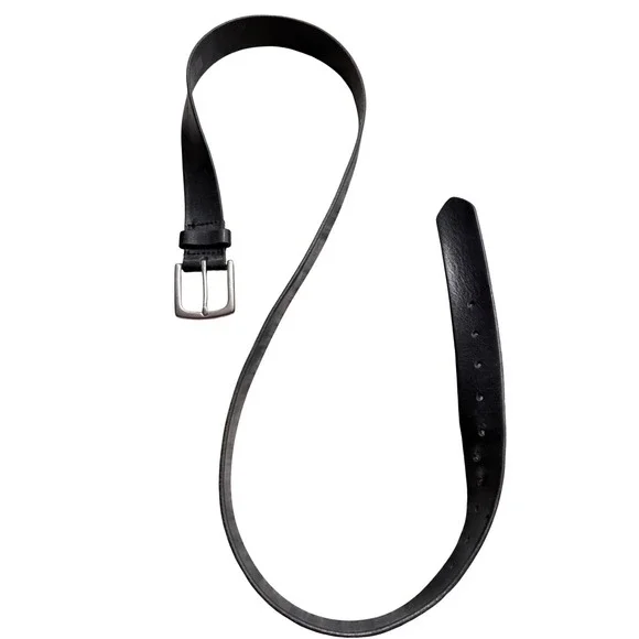 Gap Genuine Cow Leather Belt Men Black Silver Buckle Made in‎ USA Size 41