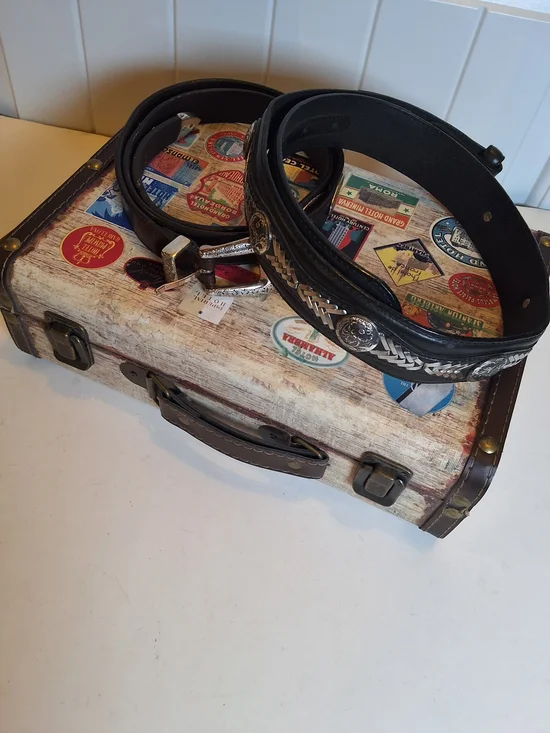 Black Western Leather Belt with Silver Conchos