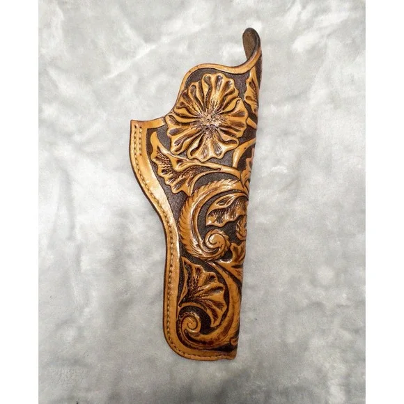 Hand Tooled Leather Western Holster Cowboy Hunting Outdoors