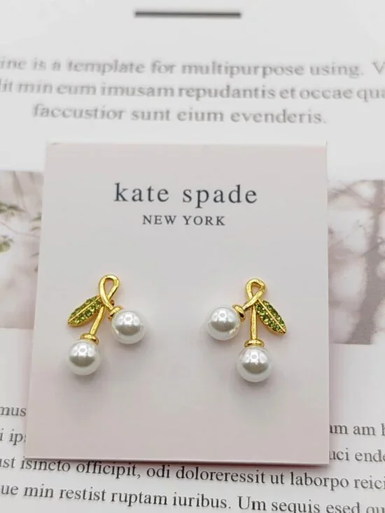 Kate Spade Cherry gold Earrings