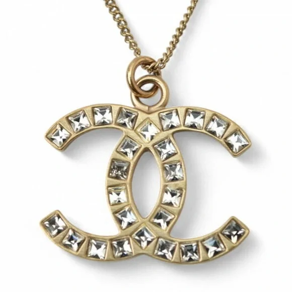 CHANEL Gold Logo Necklace