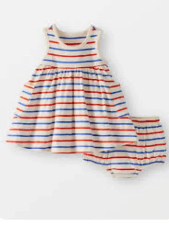Baby Sleeveless Dress & Bloomers Set