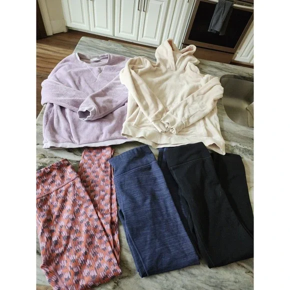 Athleta Girl Activewear Lot 5pc Fleece Hoodie Sweatshirt Leggings‎ 16 XXL