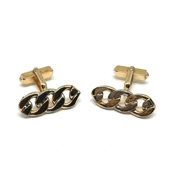 SWANK Vintage Goldtone Curb Chain Link Cufflinks