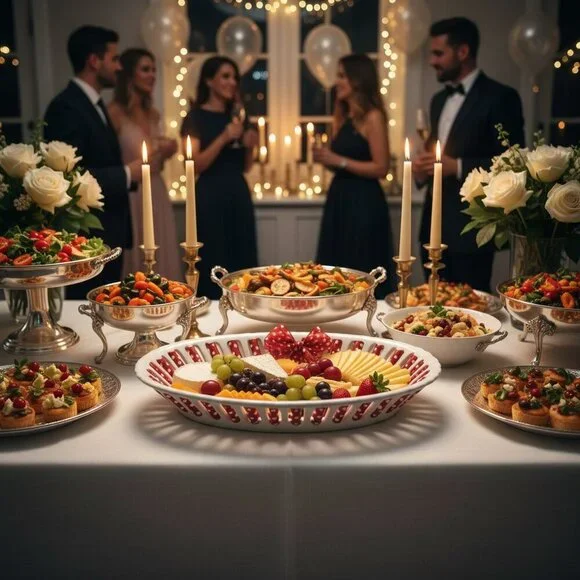 Inspired!  Vintage style reticulated serving platter