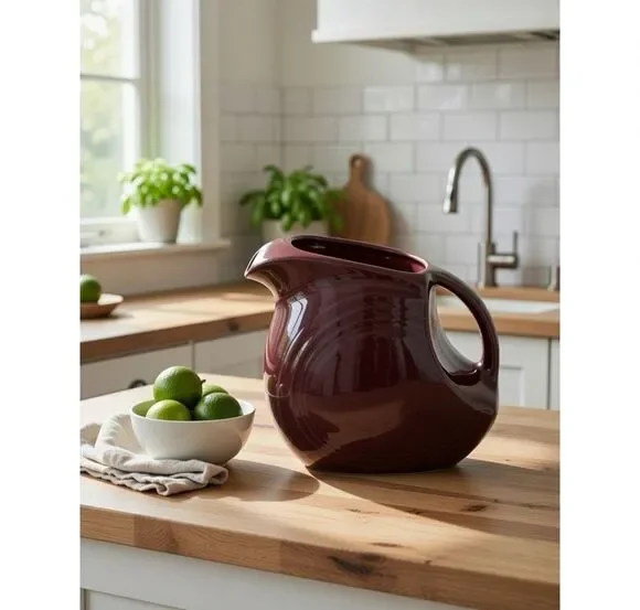 Fiesta* Homer Laughlin Fiesta Ware Cinnabar Burgundy Lrg 7