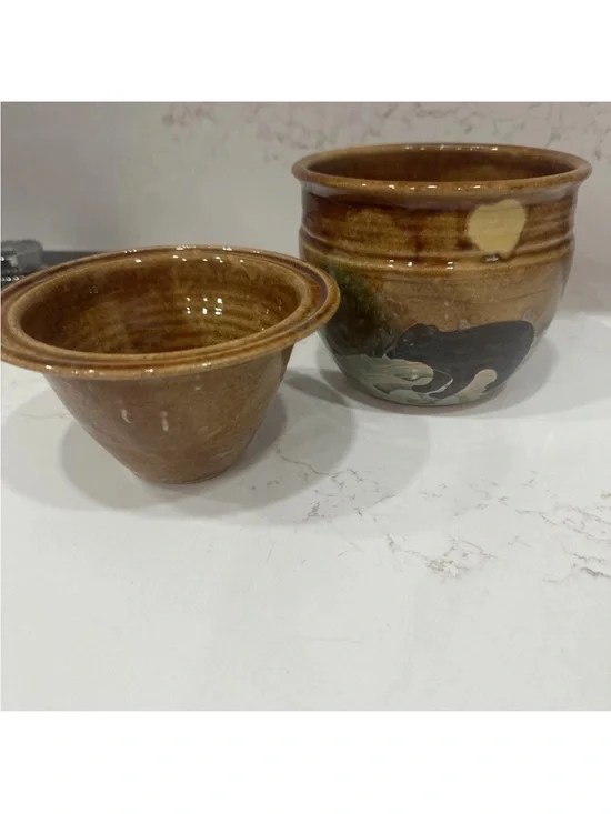 Black Bear Pottery Dip Chiller Jones Pottery Gatlinburg, TN Smoky Mountains