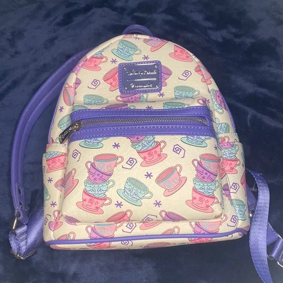 Mad Tea Party Backpack Loungefly Disneyland Park Exclusive‎ Alice In Wonderland