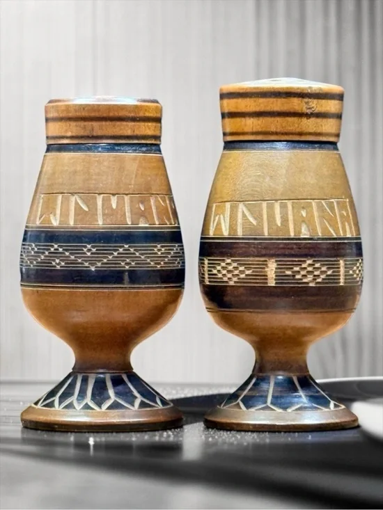 Wooden Salt and Pepper Shakers