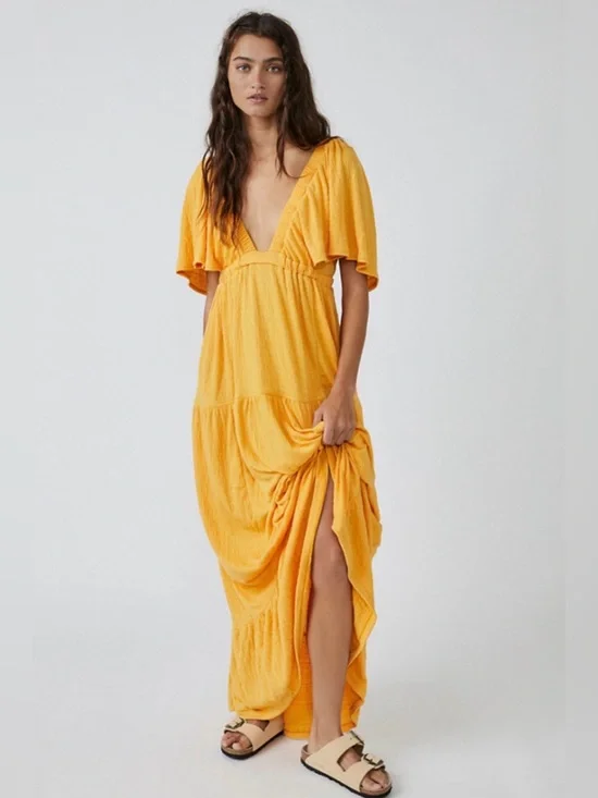Free People Beach Swim La La Maxi Dress Small