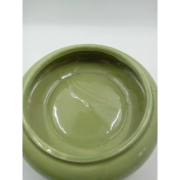Robinson Ransbottom RRP Co Roseville Ohio Green Ceramic Nuts Bowl Dish Vintage 7